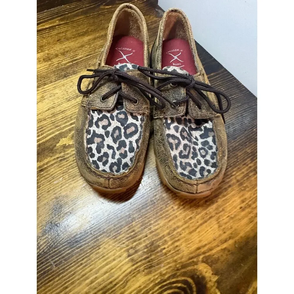 Twisted X Brown Leopard Loafer Size 3M